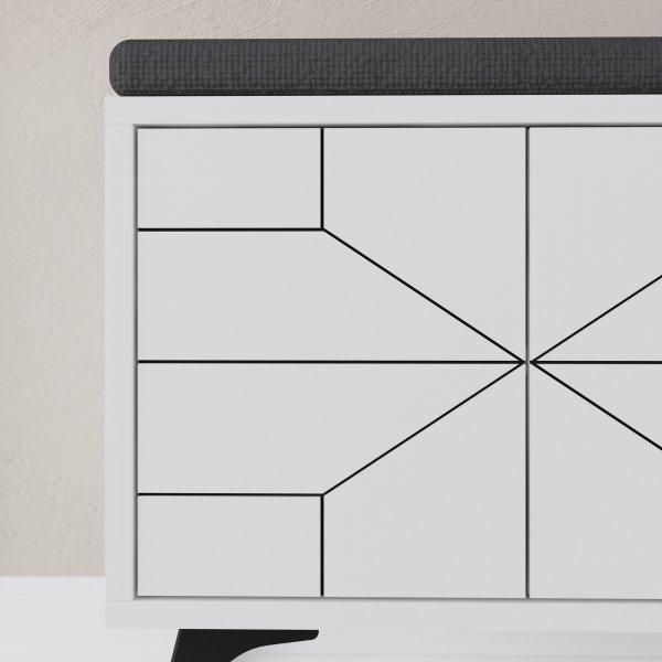 Banc d\\\'entrée Dune - Blanc Banc d\\\'entrée Dune - Blanc