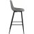 Wilma barstol 101 cm - Ljusgrå/svart