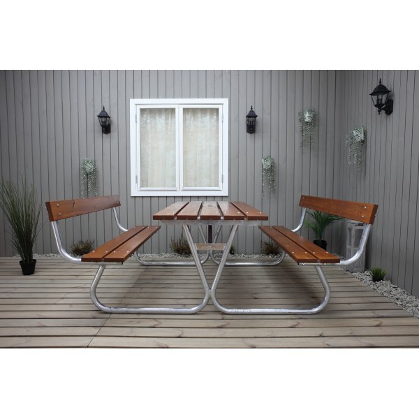 Stabiele bankenset met rugleuning - Cappuccino Stabiele bankenset met rugleuning - Cappuccino