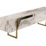Serenity mediabnk - Vit marmor/guld