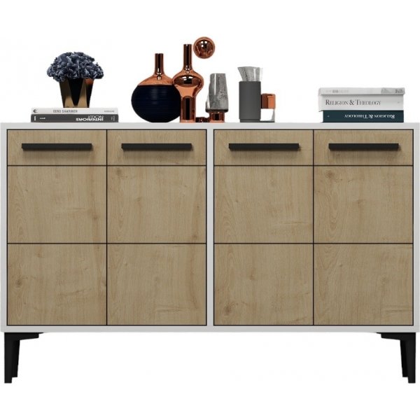 Stria dressoir - Eiken wit/saffier