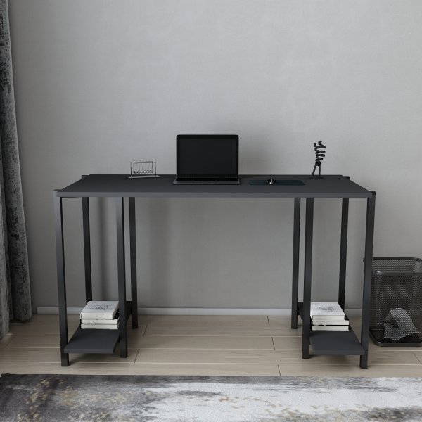Bureau Academy 125,2 x 60 cm - Noir/anthracite