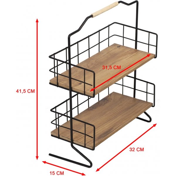 Etagère Else - Marron/noir Etagère Else - Marron/noir