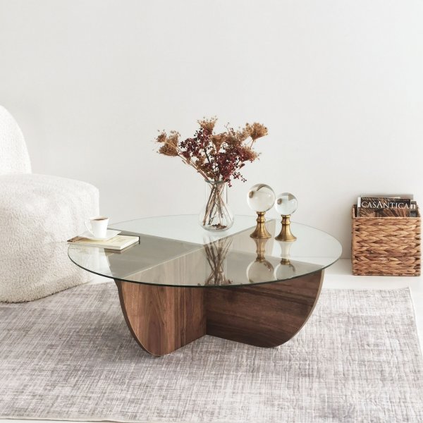 Lily salontafel Ø90 cm - Walnoot Lily salontafel Ø90 cm - Walnoot
