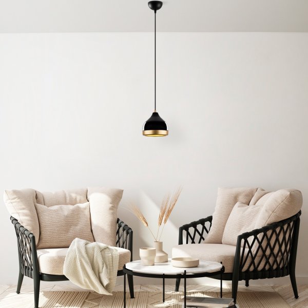 Yildo taklampa 6869 - Svart/guld Yildo taklampa 6869 - Svart/guld