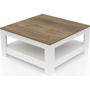 Table basse Grado 89,6 x 89,6 cm - Noyer/blanc