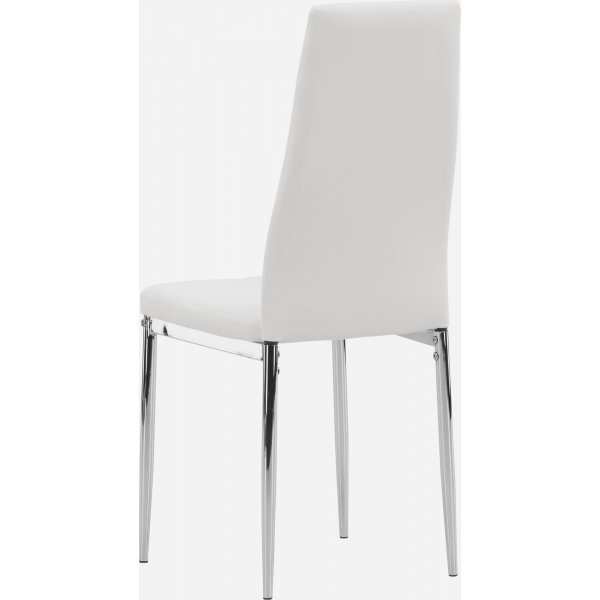 Chaise de salle à manger Losange - Argent/blanc Chaise de salle à manger Losange - Argent/blanc