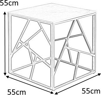 Table basse Kosmos 55 x 55 cm - Argent Table basse Kosmos 55 x 55 cm - Argent