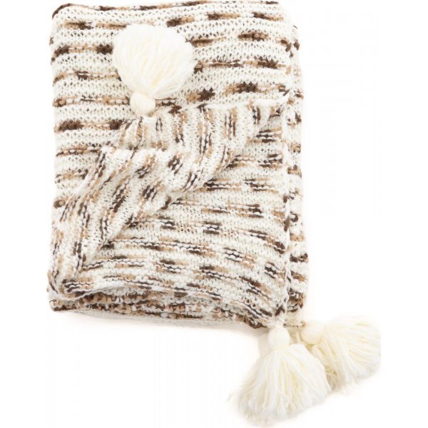 Mickel pläd 130x170 cm - Brun/vit Mickel pläd 130x170 cm - Brun/vit