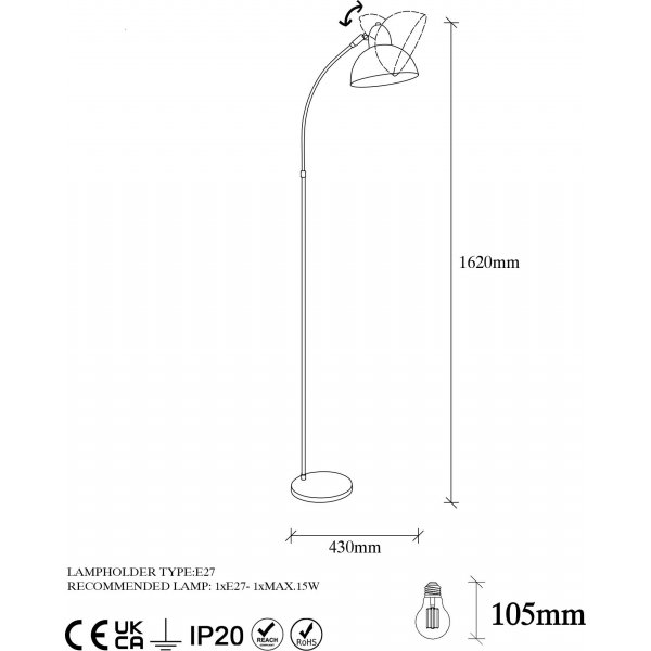 Lampadaire Varzan - Vintage Lampadaire Varzan - Vintage