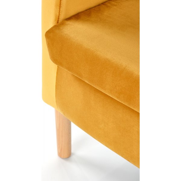 Fauteuil Seal - Velours jaune Fauteuil Seal - Velours jaune