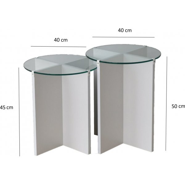 Table d'appoint Lily Ø40/40 cm - Blanc Table d'appoint Lily Ø40/40 cm - Blanc