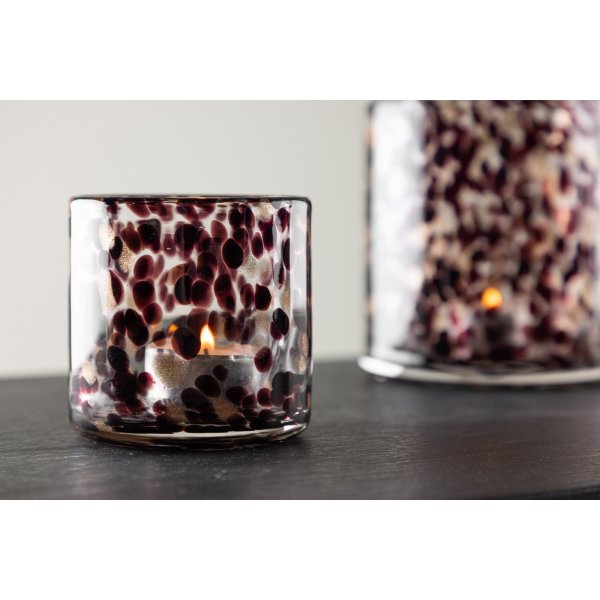 Glora lykta Ø8 cm - Svart/Vit Glora lykta Ø8 cm - Svart/Vit