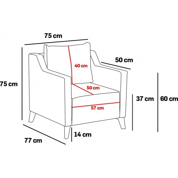 Doga fåtölj - Grå Doga fåtölj - Grå