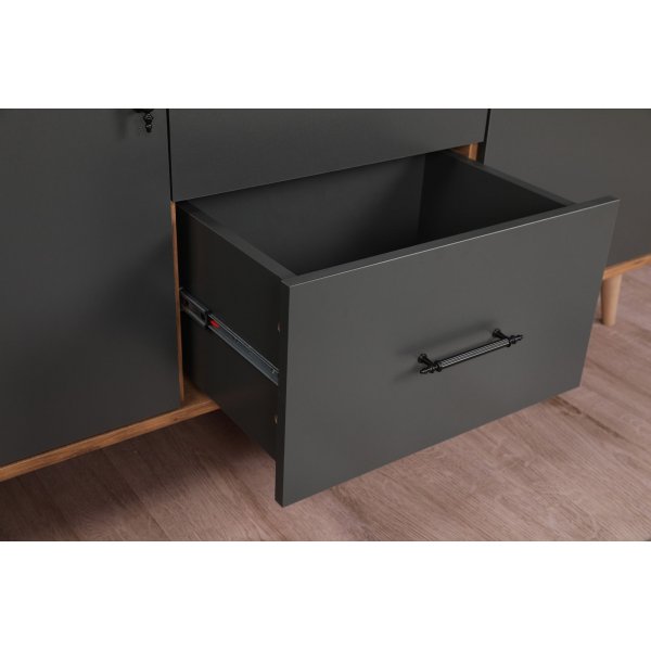 Cordoba dressoir - Walnoot/antraciet