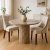 Pegani runt matbord i beige/grey marmor - 110 cm
