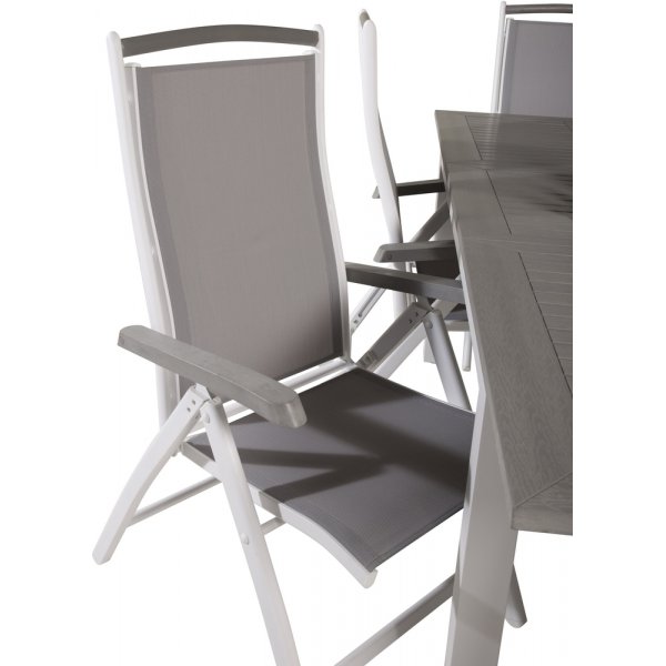 Albany utematgrupp med 6 st Albany stolar - Vit/Grå Albany utematgrupp med 6 st Albany stolar - Vit/Grå