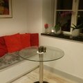 Kundbild Menton matbord 170-270 cm - Vit / Metall: Litet köksbord. Glas, aluminium...
