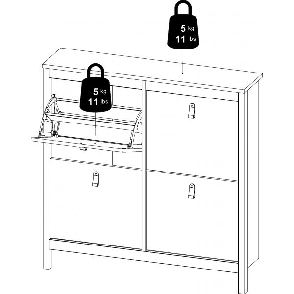 Madrid skoskåp - Vit Madrid skoskåp - Vit