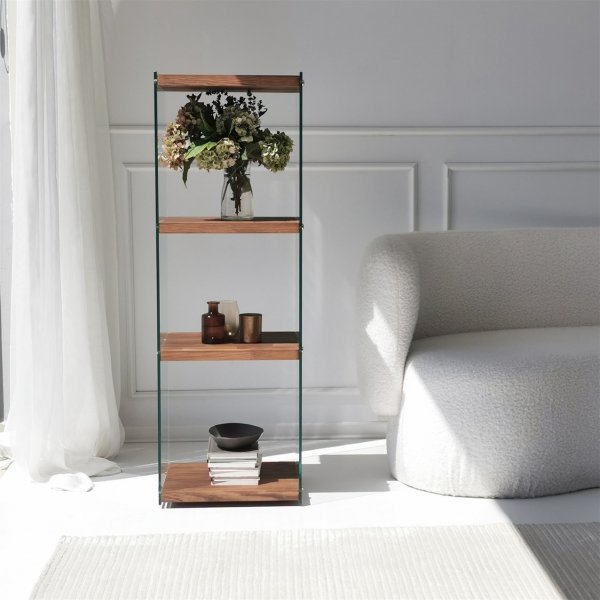 Aqua hög bokhylla - Beige Aqua hög bokhylla - Beige