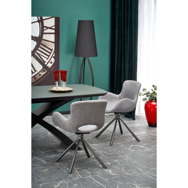 Table à manger extensible Simona 90x160-220 cm - Gris Table à manger extensible Simona 90x160-220 cm - Gris