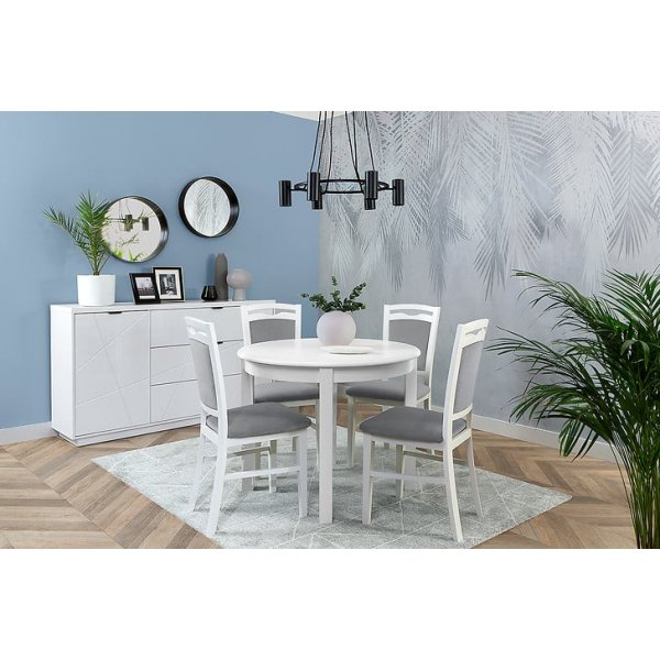 Table à manger Roland 95-195 x 95 cm - Blanc Table à manger Roland 95-195 x 95 cm - Blanc