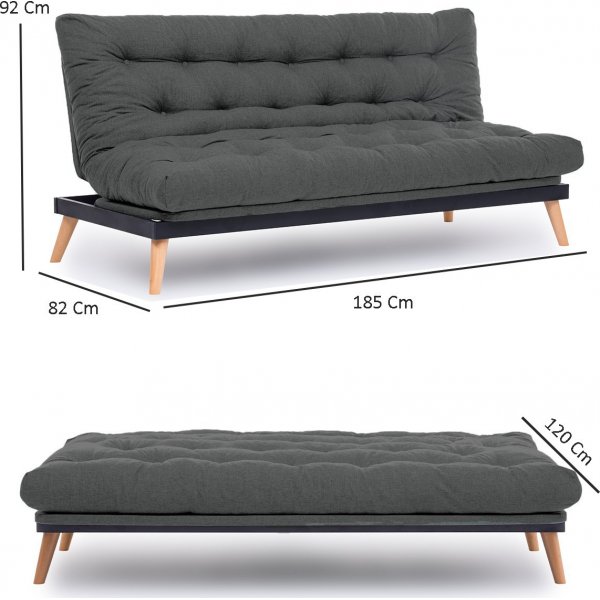 Saki 3-sits bddsoffa - Cream