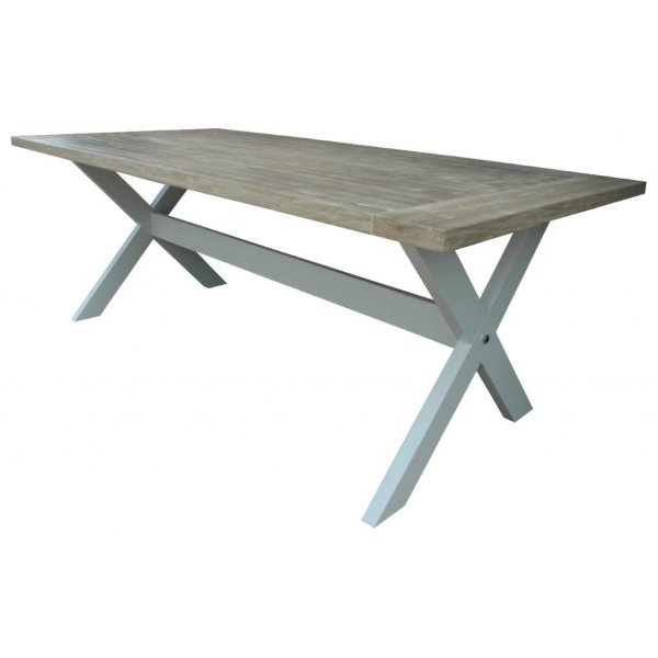 Jonas Matbord 200 cm -Askfanr/vit