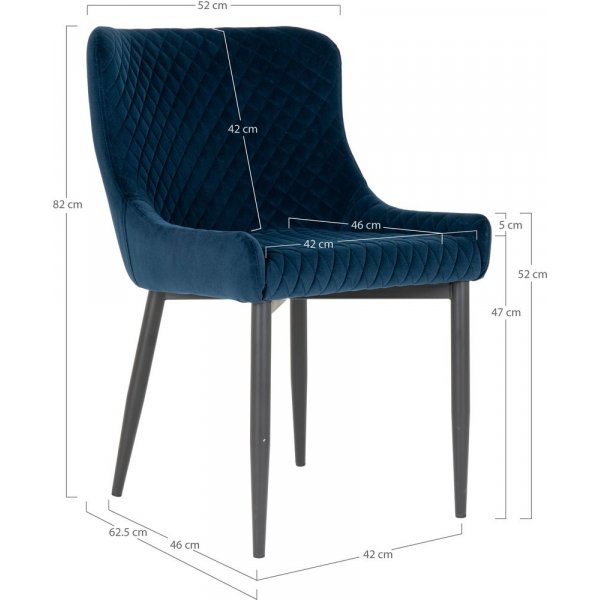 Boston Matstol - Mörkblå/svart Boston Matstol - Mörkblå/svart