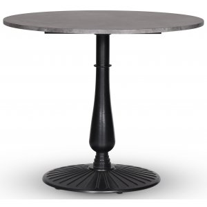 Mystery bord runt 90 cm - Blad svart underrede/betongimitation