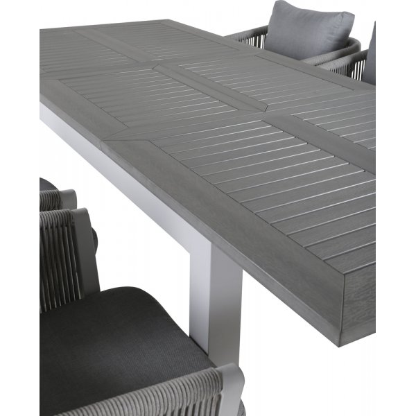 Albany utematgrupp med 6 st Virya stolar - Gr/Vit