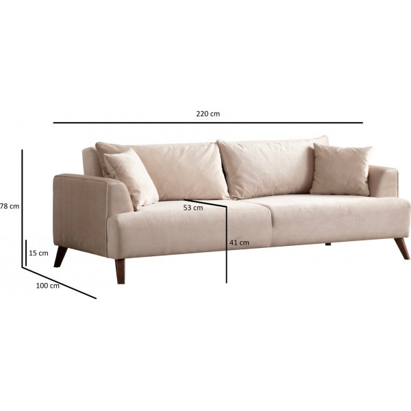 Canapé 3 places Buhara - Écru Canapé 3 places Buhara - Écru