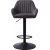 Tabouret de bar Casco - Motif ray gris fonc