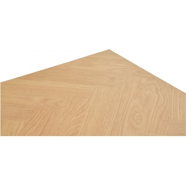 Amora matbord med fiskbensmönster 200 x 90 cm - Ek/svart Amora matbord med fiskbensmönster 200 x 90 cm - Ek/svart