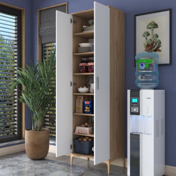 Armoire Jericho 102 - Noyer/blanc Armoire Jericho 102 - Noyer/blanc