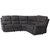 Canap d\\\'angle inclinable Enjoy Hollywood - 4 places (lectrique) en tissu microfibre anthracite
