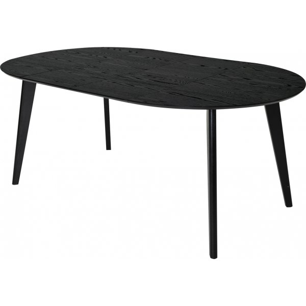 Table  manger Sagene 110-190 x 110 cm - Chne laqu noir