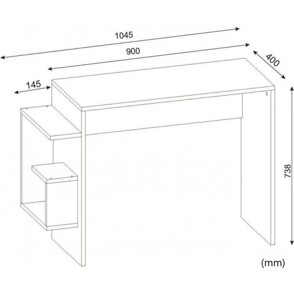Alaska skrivbord 104,5x40 cm - Vit Alaska skrivbord 104,5x40 cm - Vit