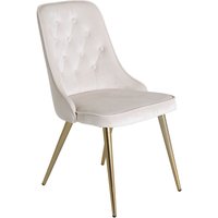 Matstol Zeus - Matt Mässing / Beige Sammet Matstol Zeus - Matt Mässing / Beige Sammet
