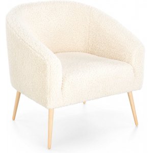 Fauteuil Bandera - Blanc crme/bois