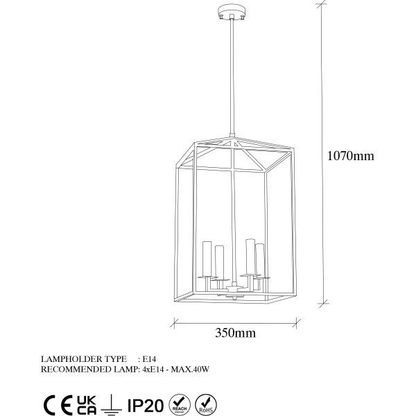 Tilly taklampa 13256 - Guld Tilly taklampa 13256 - Guld