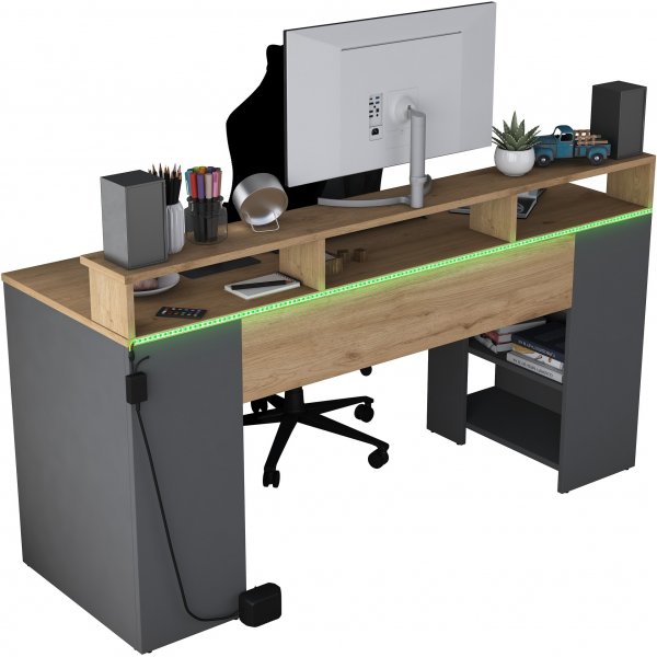 Bureau Ludanto - Noyer/anthracite Bureau Ludanto - Noyer/anthracite