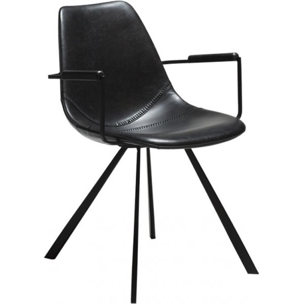 Pitch karmstol - Vintage svart