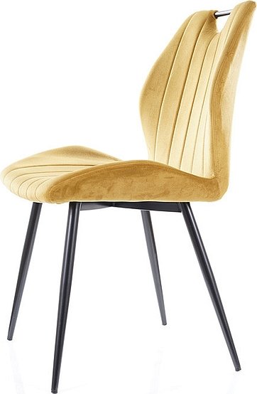 Chaise de salle à manger Bethléem - Velours orange Chaise de salle à manger Bethléem - Velours orange