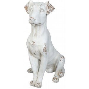 Trädgårdskonst Staty sittande hund - H56 cm