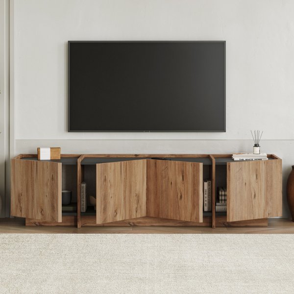 TV-b�nk Lorensa 180 cm - Atlantic Pine/Antracit