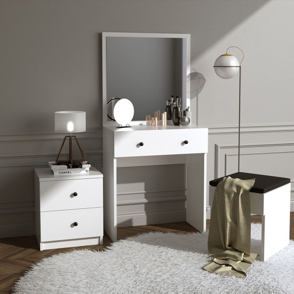Nice sminkbord 65 x 35 cm - Vit Nice sminkbord 65 x 35 cm - Vit