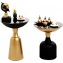 Chalice sidobord set 46/56 cm - Guld/svart