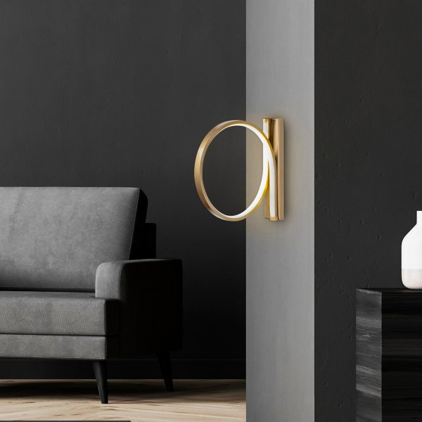 Haldur wandlamp loop - Goud