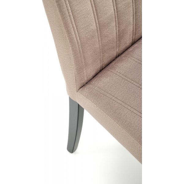 Chaise de salle à manger chiné - Velours beige/noir Chaise de salle à manger chiné - Velours beige/noir